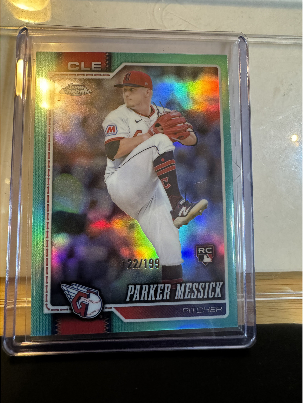 2026 Topps Chrome Parker Messick RC 122/199 Aqua refaractor
